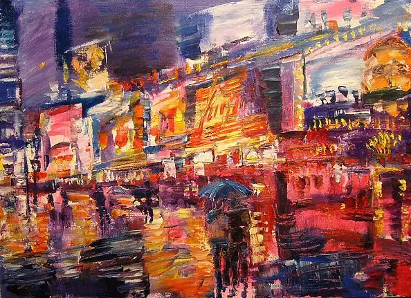 Kazimierz Komarnicki - Spacer w deszczu 