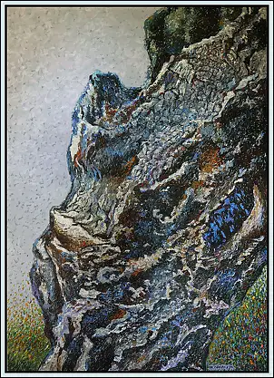 Marek Chomczyk, Burnt willow, Acrylic painting - canvas, 100 x 140