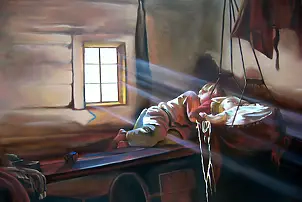   - "Sleeping boys" by. unfamiliar painter