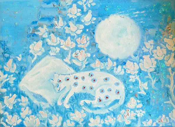 Elżbieta Goszczycka - Śpiący kot