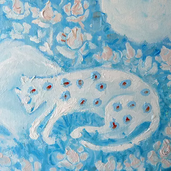 Elżbieta Goszczycka - Śpiący kot