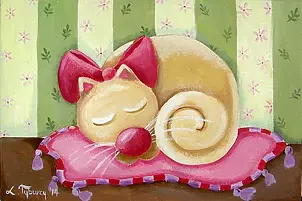 Lucyna Tyburcy - Sleeping kitten