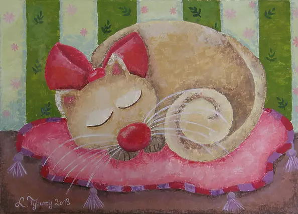 Lucyna Tyburcy - Sleeping kitten