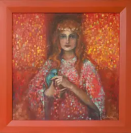Magdalena Kotarska, пение, Масляная картина - холст, 60 x 60