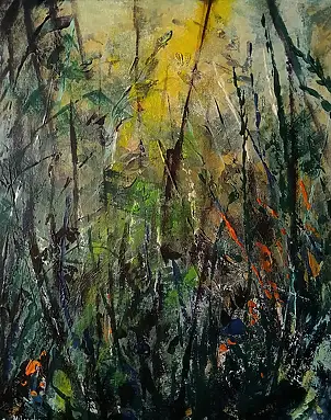 Marta Milewska, Entanglements, Acrylic painting - canvas, 40 x 50