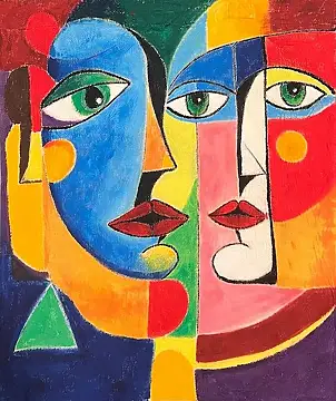 Maryam Gomizi, Entwined Identities – Mary G, Acrylic painting - canvas, 50 x 70