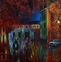 Agata Buczek, Spojrzenia, Obraz akrylowy - płótno, 100 x 120