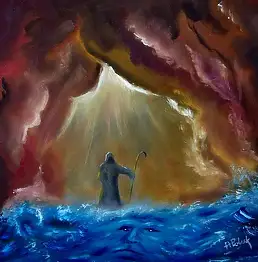 Arkadiusz Polak, встреча, Масляная картина - холст, 40 x 40