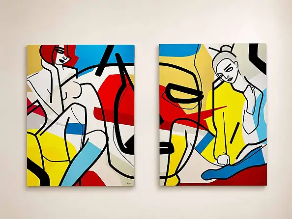 Marcin Gregorczuk, Spring / Summer (Dyptyk), Obraz akrylowy - płótno, 300 x 200