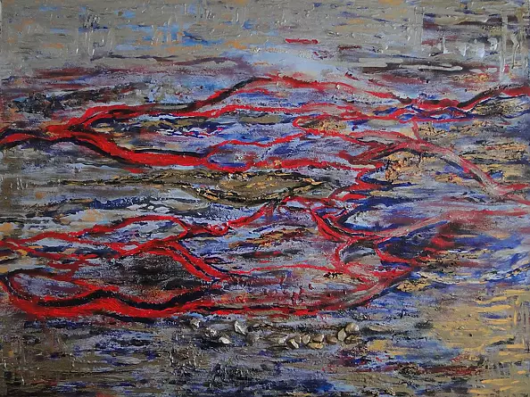 Iwona Wolińska - Silver-blue composition