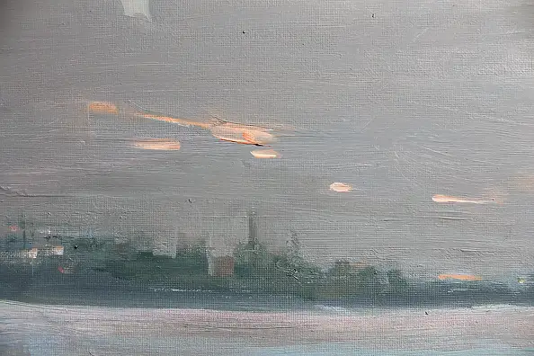 Henadzy Havartsou, Серебряное утро, Масляная картина - холст, 70 x 50
