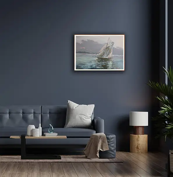 Henadzy Havartsou, Серебряное утро, Масляная картина - холст, 70 x 50