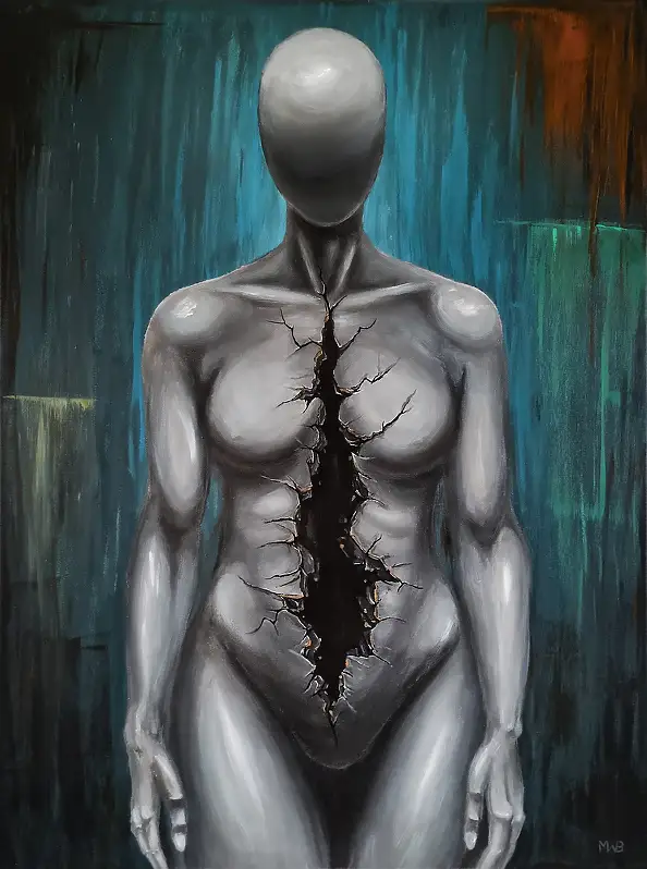 Marcin Bujas, Środek ciężkości, Obraz akrylowy - płótno, 60 x 80