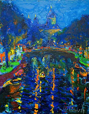   - St. Nicholas Cathedral at night