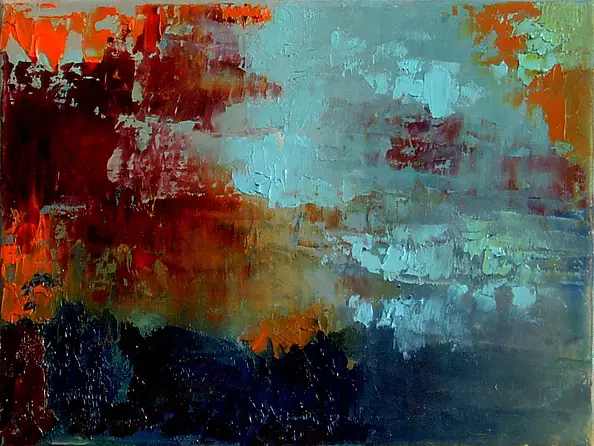 Marta Zamarska - Staccato w błękicie i pomarańczu