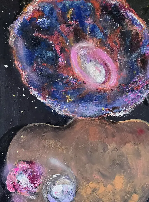 Ewa Mościszko, Donna stellare, Dipinto acrilico - tela, 60 x 80