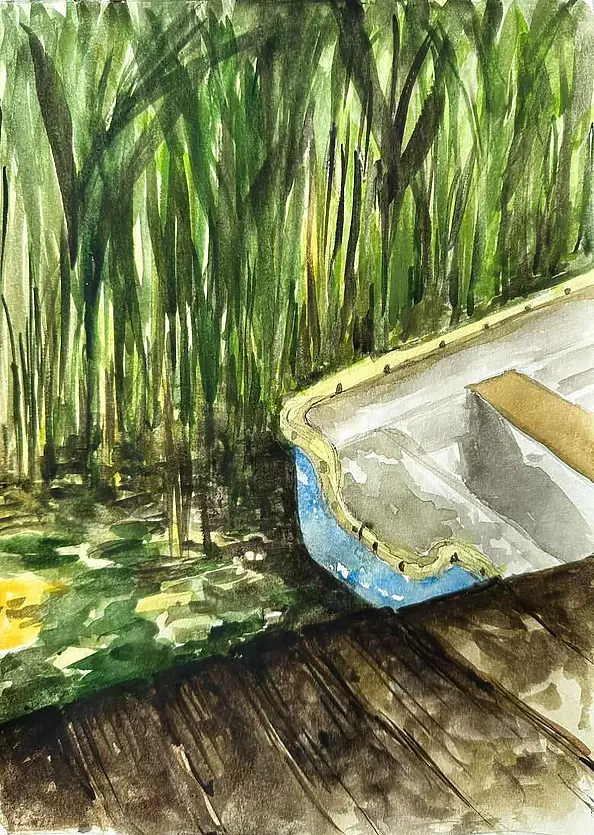 Adriana Laube - "Old Boat in the Sun"