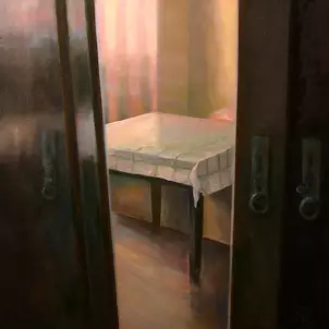   - Old wardrobe with mirror