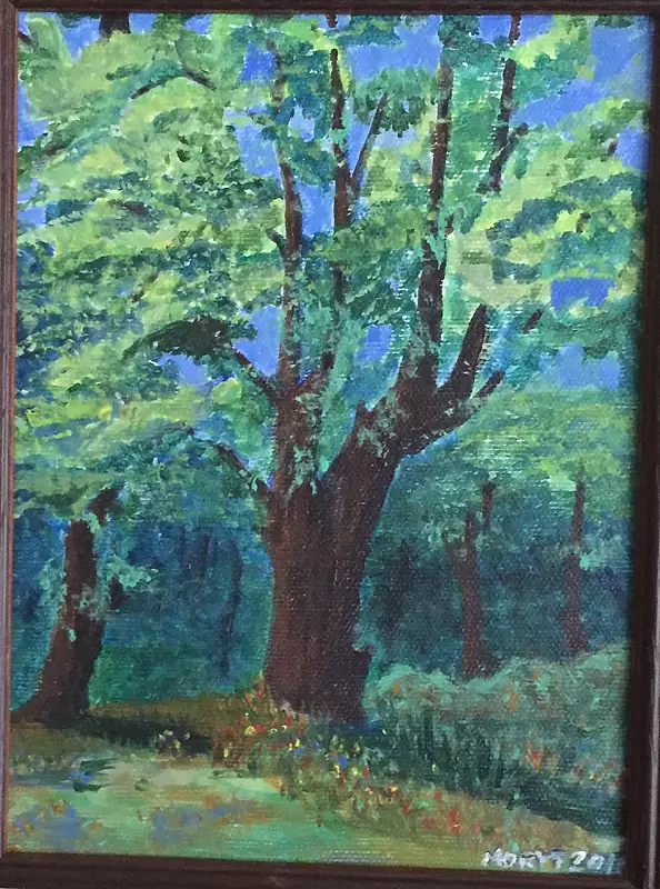 Maria Dąbrowska - Old tree in Moszna - 2016