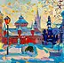 Anastasiia Kurkova, Stare miasto, Obraz olejny - płótno, 35 x 25