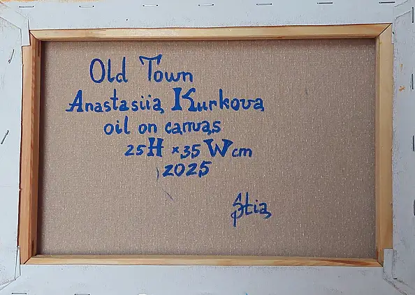 Anastasiia Kurkova, Stare miasto, Obraz olejny - płótno, 35 x 25