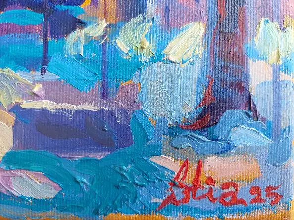 Anastasiia Kurkova, Stare miasto, Obraz olejny - płótno, 35 x 25