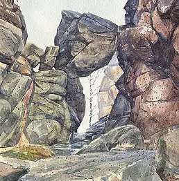 Leszek Legut, Starościńskie Rock, Aquarelle - Papier, 30 x 40