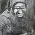 Agnieszka Kurlenda - The old woman pencil drawing