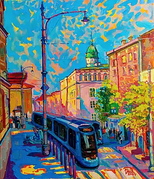 Anastasiia Kurkova, Stary Ratusz, Obraz olejny - płótno, 50 x 60