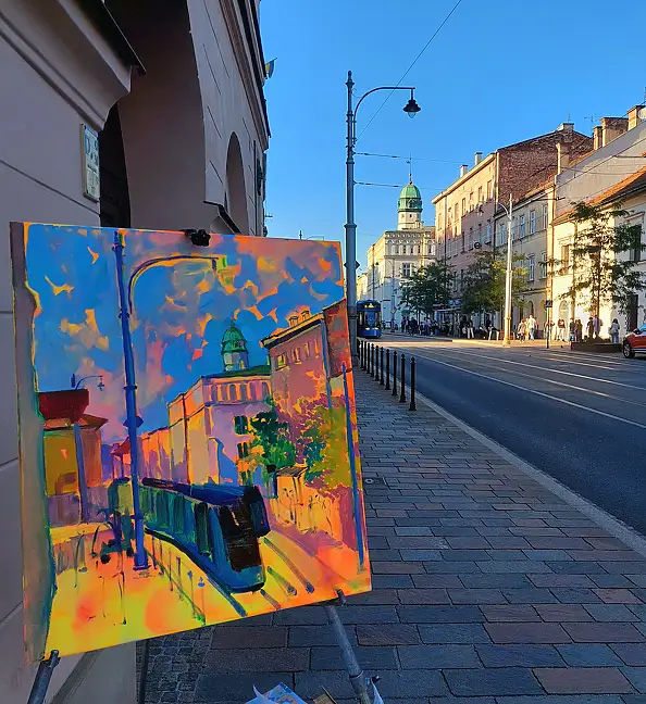 Anastasiia Kurkova, Stary Ratusz, Obraz olejny - płótno, 50 x 60