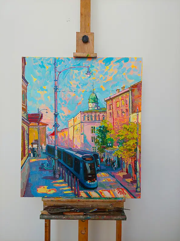 Anastasiia Kurkova, Stary Ratusz, Obraz olejny - płótno, 50 x 60