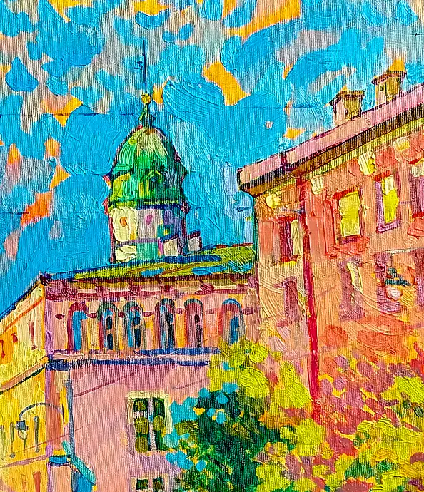 Anastasiia Kurkova, Stary Ratusz, Obraz olejny - płótno, 50 x 60