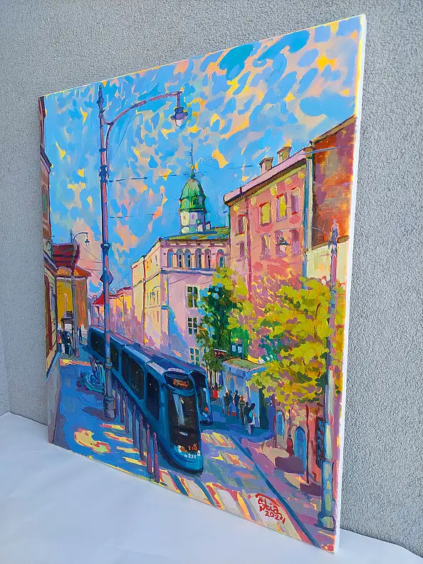 Anastasiia Kurkova, Stary Ratusz, Obraz olejny - płótno, 50 x 60