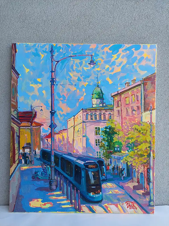 Anastasiia Kurkova, Stary Ratusz, Obraz olejny - płótno, 50 x 60