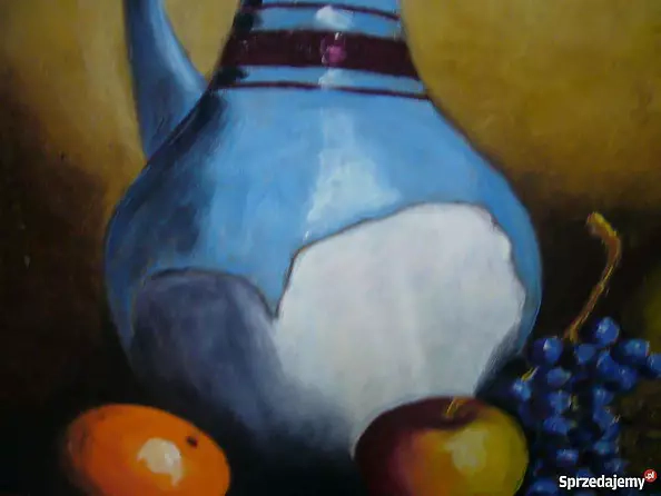 Małgorzata Grzechnik - Old pitcher and grapes.