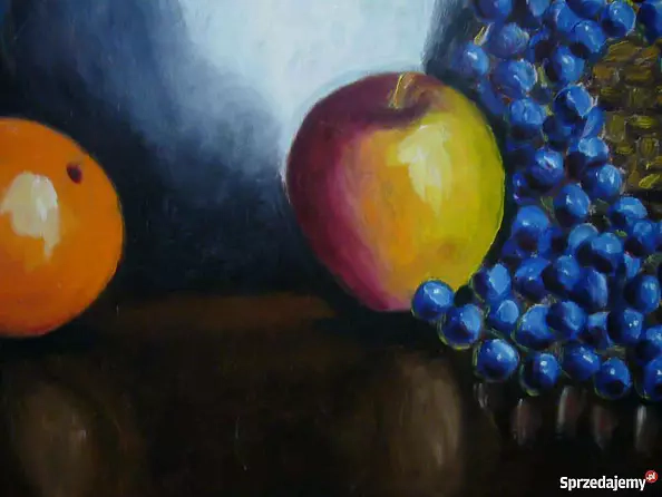 Małgorzata Grzechnik - Old pitcher and grapes.