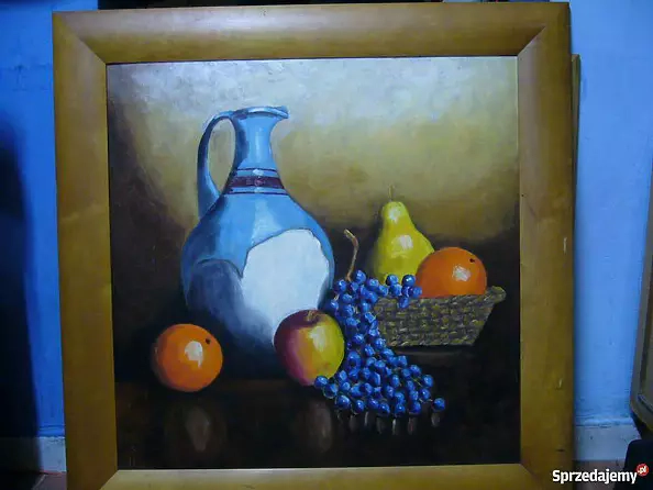 Małgorzata Grzechnik - Old pitcher and grapes.