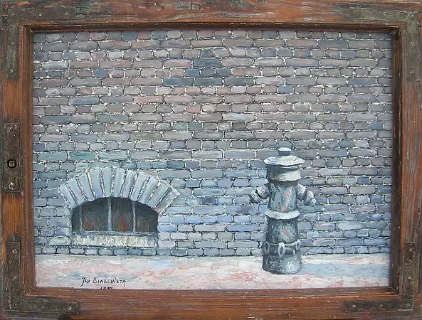 Jan Bembenista - Old hydrant with window