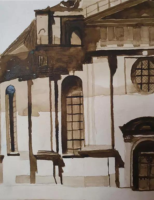 Mirosław Sobiech - Stary królewiec akwarela