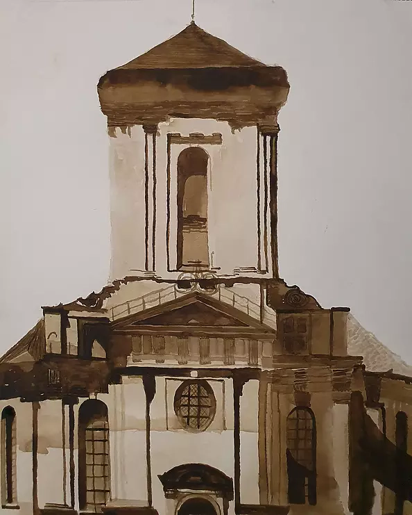 Mirosław Sobiech - Stary królewiec akwarela