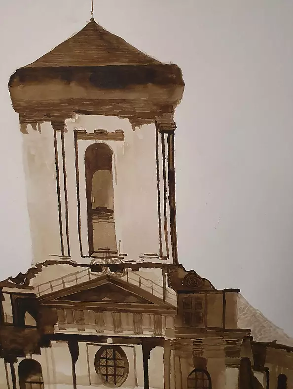 Mirosław Sobiech - Stary królewiec akwarela