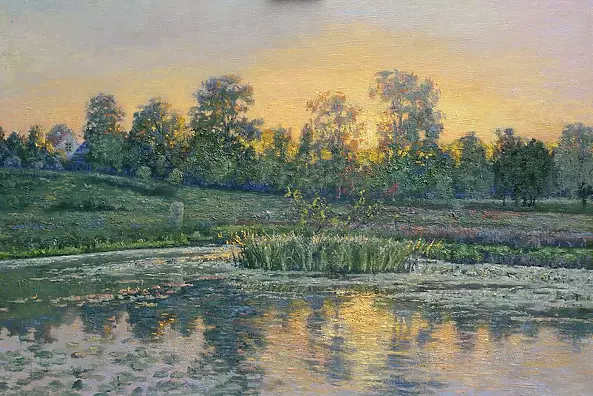 Wojciech Górecki - Pond at sunset
