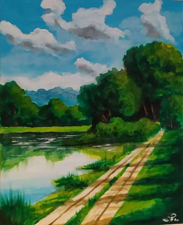 Ryszard Niedźwiedzki - Staw przy drodze