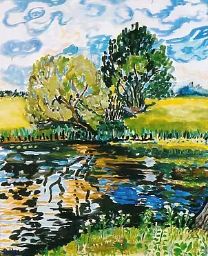 Barbara Michałowska - Pond in Osłów
