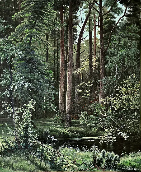 Wojciech Kądziołka - The pond in the woods