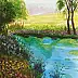 Ewa Zakrzewska - Pond in wildflowers.