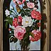 Loktev Denis - Nature morte avec des roses dans un vase en verre