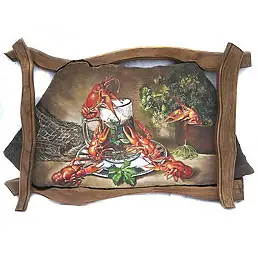 Andrii Svystun, Натюрморт с пивом crayfishs, Акрилова картина - , 56 x 30