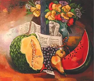   - Martwa natura i gazeta....