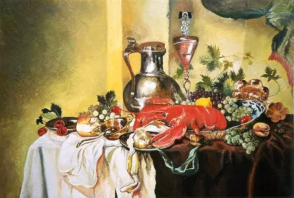 Tomasz Jaxa Kwiatkowski - Martwa natura z homarem